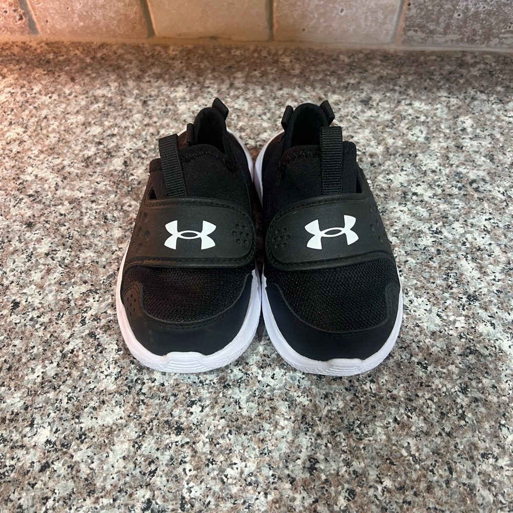 Under Armour Kids Black and White Sneakers